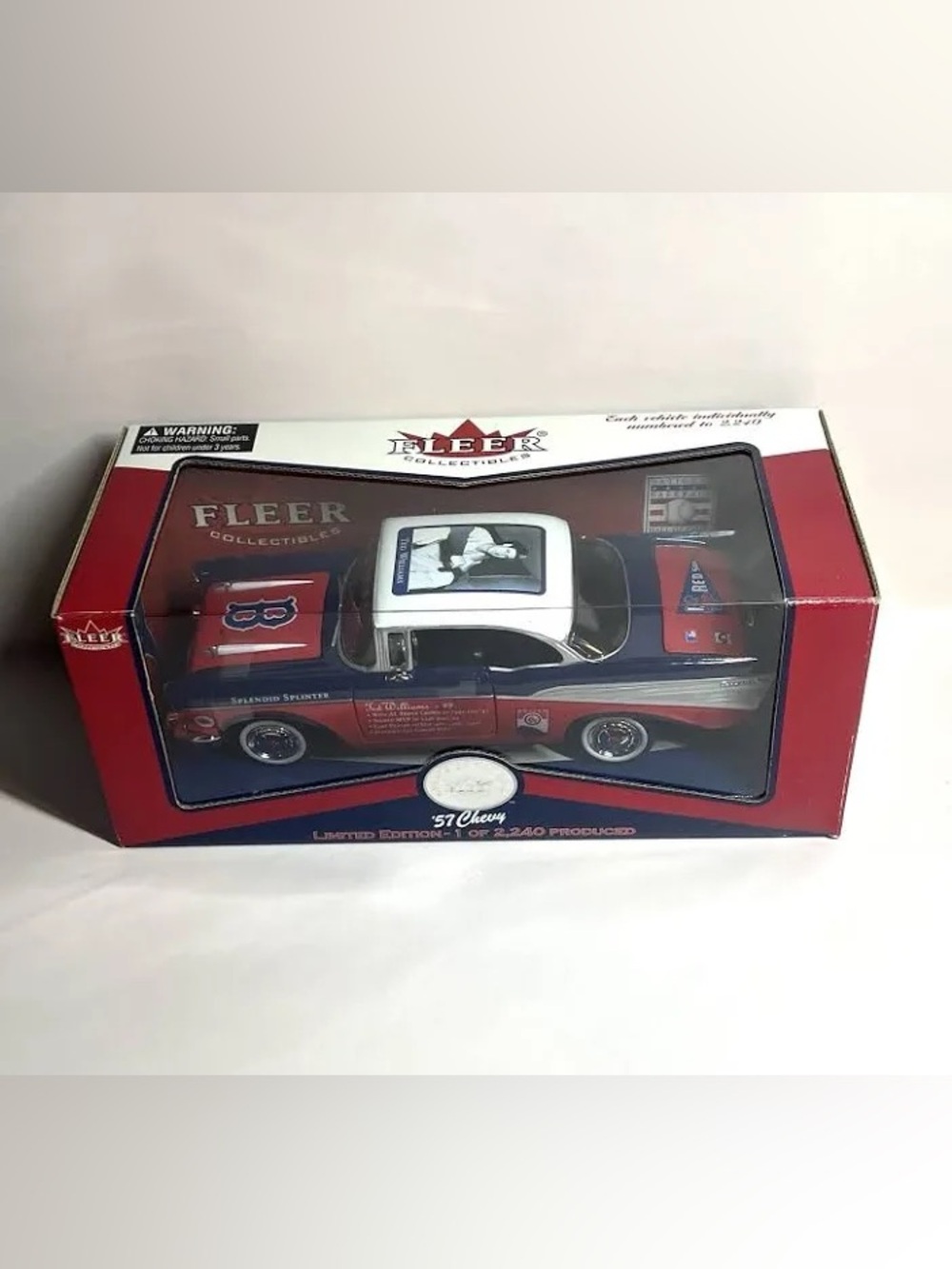 🛻🛻 NIB Fleet Collectibles 1/24 ‘57 Chevy Ted Williams Redsox 1 of 2240🛻🛻